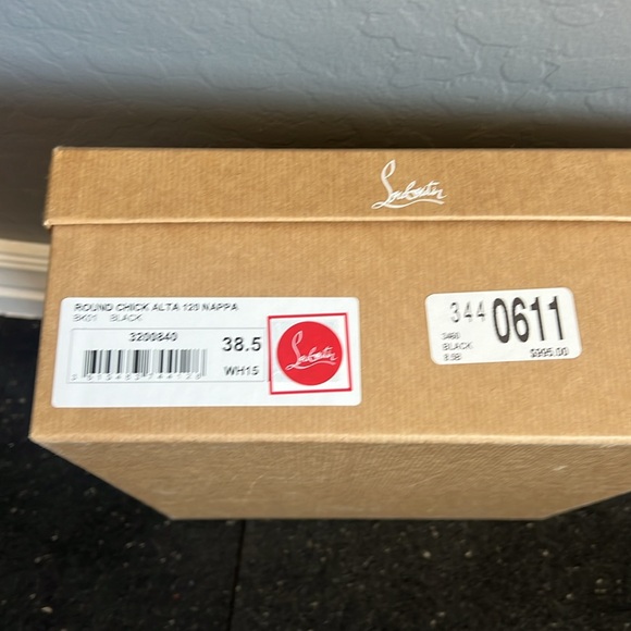Christian Louboutin Round Chick Alta 120 NAPPA - size 38.5 - leather - Black - Picture 3 of 14